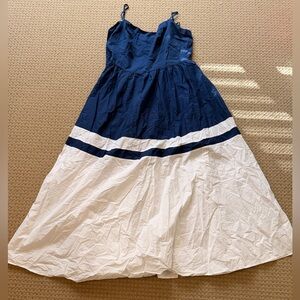 Fashion Nova Navy and White Maxi Dress